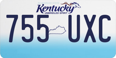 KY license plate 755UXC