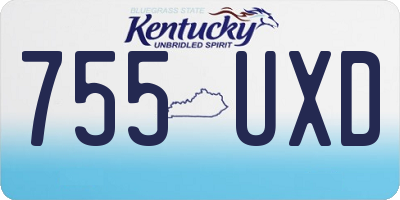 KY license plate 755UXD