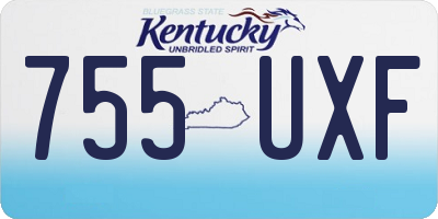 KY license plate 755UXF