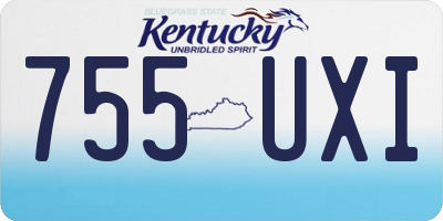 KY license plate 755UXI