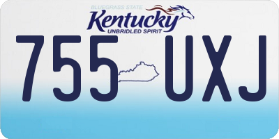 KY license plate 755UXJ