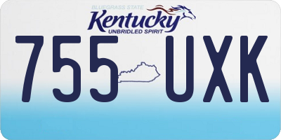 KY license plate 755UXK