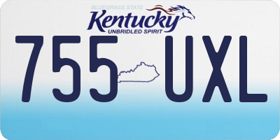 KY license plate 755UXL
