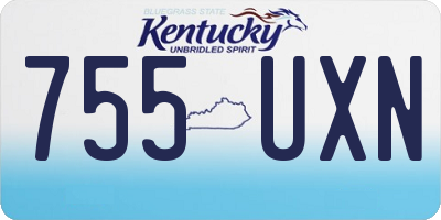 KY license plate 755UXN