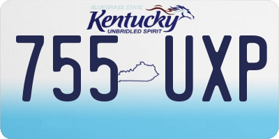 KY license plate 755UXP