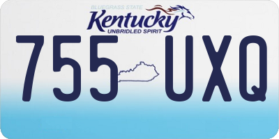 KY license plate 755UXQ