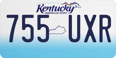 KY license plate 755UXR