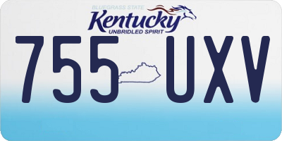 KY license plate 755UXV