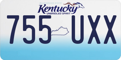 KY license plate 755UXX