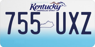 KY license plate 755UXZ