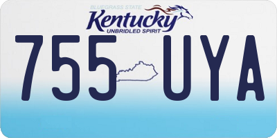 KY license plate 755UYA