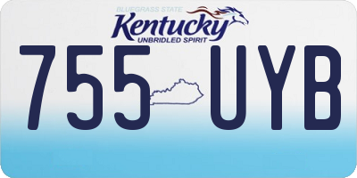 KY license plate 755UYB