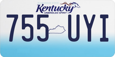 KY license plate 755UYI