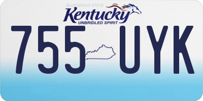 KY license plate 755UYK