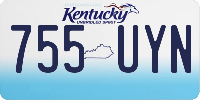 KY license plate 755UYN
