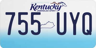 KY license plate 755UYQ