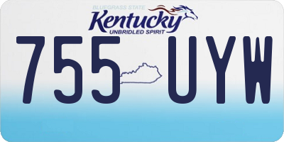 KY license plate 755UYW