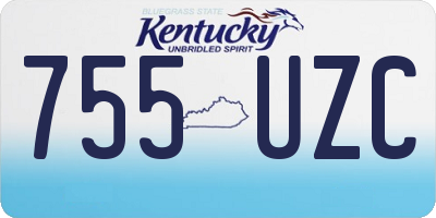 KY license plate 755UZC
