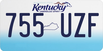 KY license plate 755UZF