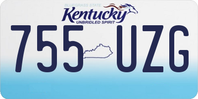 KY license plate 755UZG