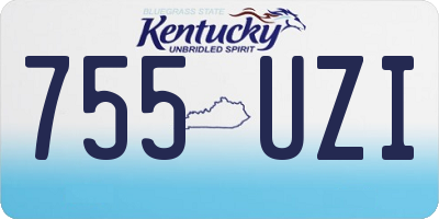 KY license plate 755UZI