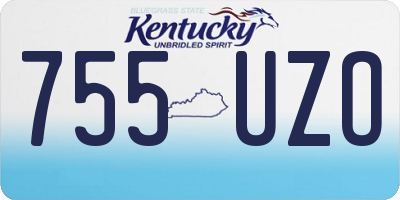 KY license plate 755UZO