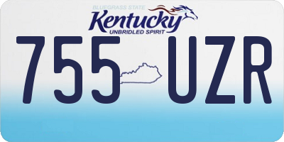 KY license plate 755UZR
