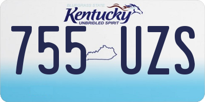 KY license plate 755UZS