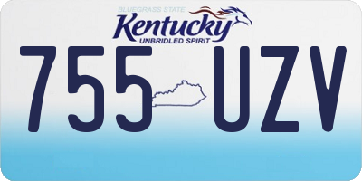 KY license plate 755UZV
