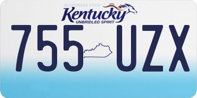 KY license plate 755UZX
