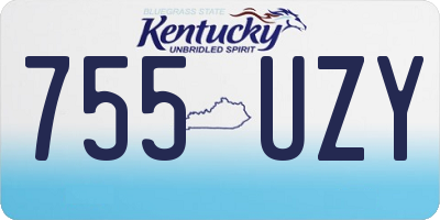 KY license plate 755UZY