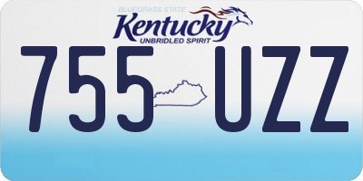KY license plate 755UZZ
