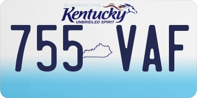 KY license plate 755VAF