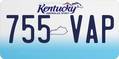 KY license plate 755VAP