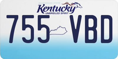 KY license plate 755VBD