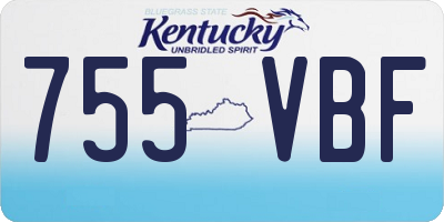 KY license plate 755VBF