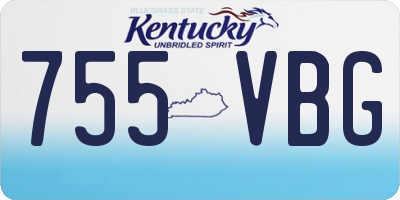 KY license plate 755VBG