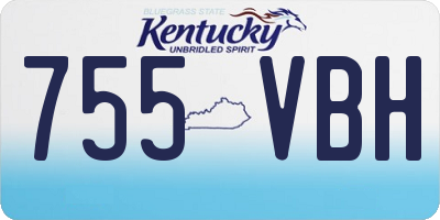 KY license plate 755VBH