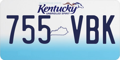 KY license plate 755VBK