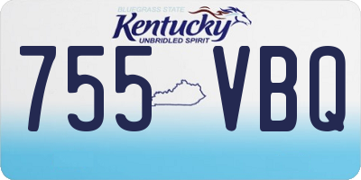 KY license plate 755VBQ