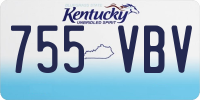 KY license plate 755VBV