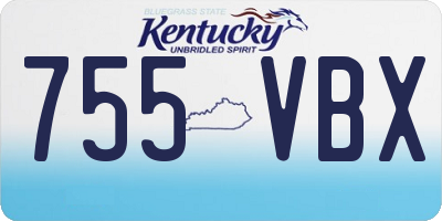 KY license plate 755VBX