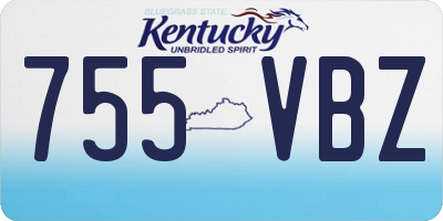 KY license plate 755VBZ