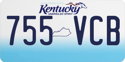 KY license plate 755VCB