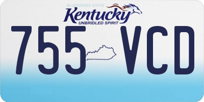 KY license plate 755VCD
