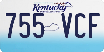 KY license plate 755VCF
