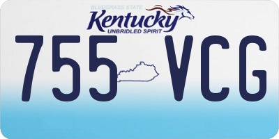 KY license plate 755VCG