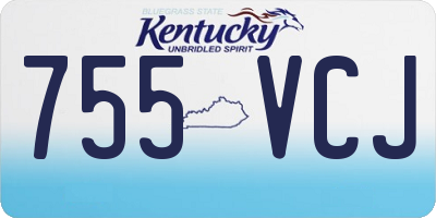 KY license plate 755VCJ