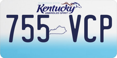 KY license plate 755VCP