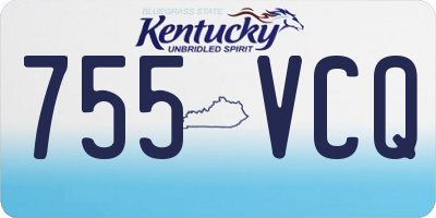 KY license plate 755VCQ